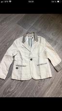 Blazer veste beige grise 6 ans jean Bourget  Tbe