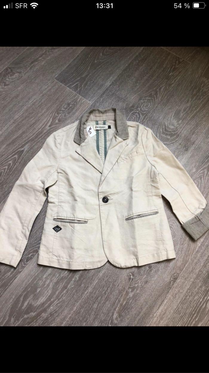 Blazer veste beige grise 6 ans jean Bourget  Tbe - photo numéro 1