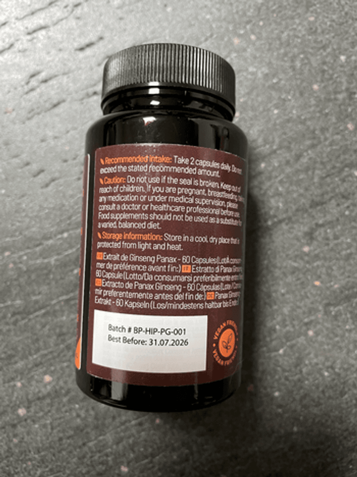 Ginseng Rouge de Corée Panax - Extra Fort 12 500 mg - 60 Gélules - photo numéro 3