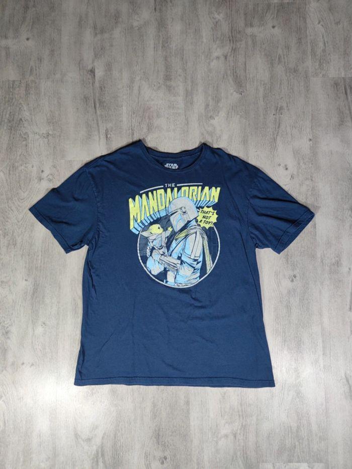 T-shirt Mandalorian Licence Star Wars Lucas Film Vintage Bleu Marine Taille XL Homme - photo numéro 1