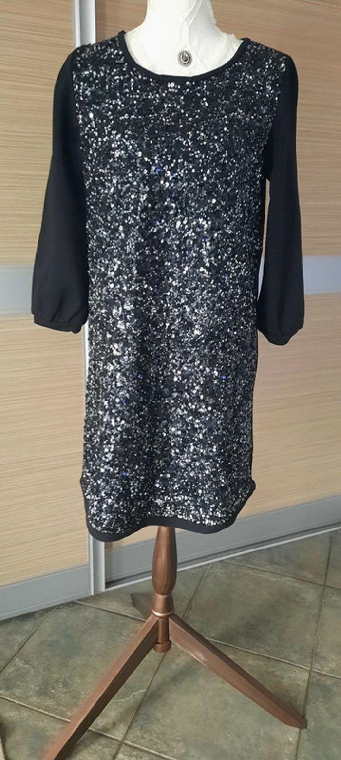 Robe sweat noire et sequins taille 40 La Redoute - photo numéro 1