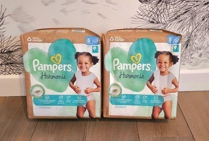 62 Couches Pampers Harmonie Taille 5 - de 11 à 16 kg - photo numéro 1