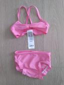 Maillot de bain 2 pièces rose Decathlon 6 mois