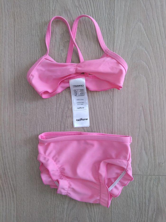 Maillot de bain 2 pièces rose Decathlon 6 mois - photo numéro 1