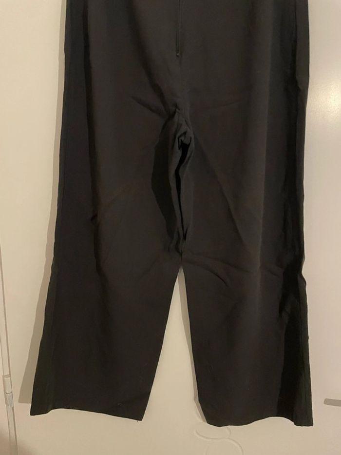 Pantalon fluide noir jambe large 7/8 fermeture éclair briefing galerie Lafayette taille 38 - photo numéro 7