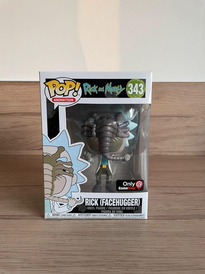 Figurine Funko Pop Rick et Morty : Rick (Facehugger) 343 Only at Gamestop edition - photo numéro 1