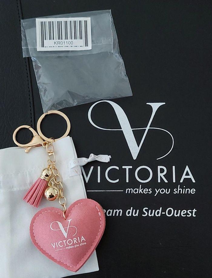 Porte clés cœur rose Victoria Bijoux Neuf - photo numéro 2