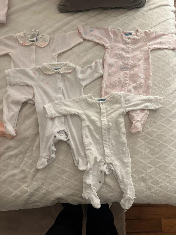 Lot de 3 pyjamas jacadi filles 3 mois - photo numéro 2