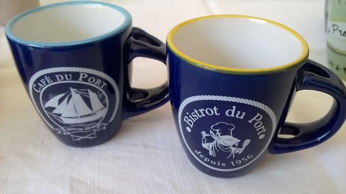 Lot de 2 tasses à café expresso bleu marine - photo numéro 1