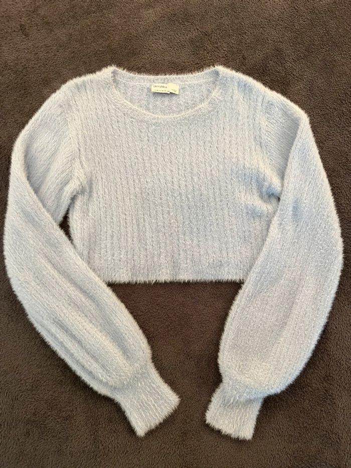 Pull bleu pastel Bershka - photo numéro 1