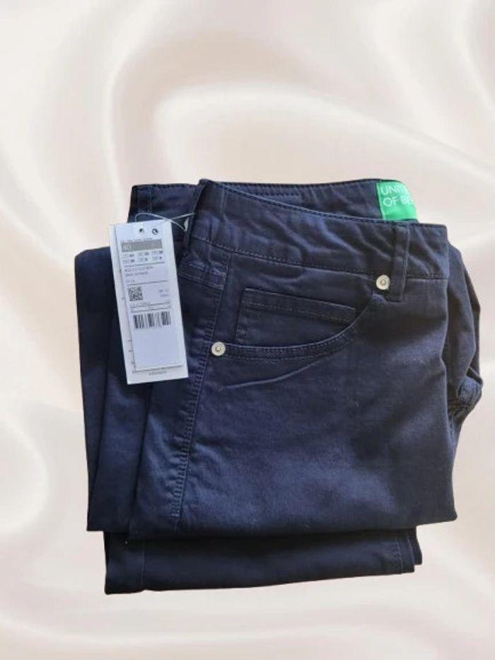 💦 Pantalon marine Benetton taille 36 FR neuf - photo numéro 2