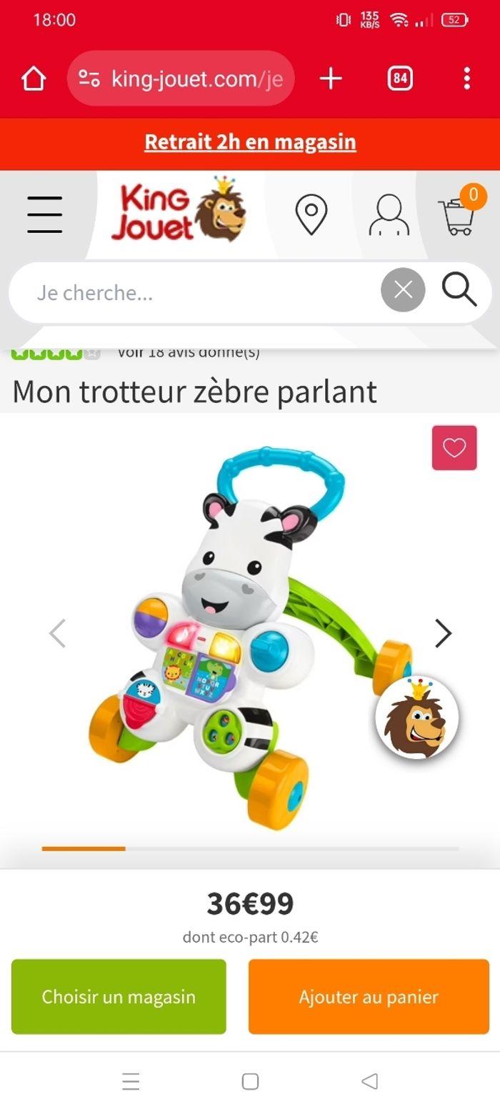 Trotteur bébé aide à la marche Zèbre marque fisher Price - photo numéro 9