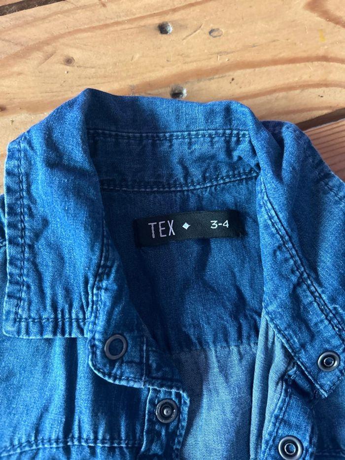 Chemise bleu jean 3-4 ans Tex - photo numéro 3