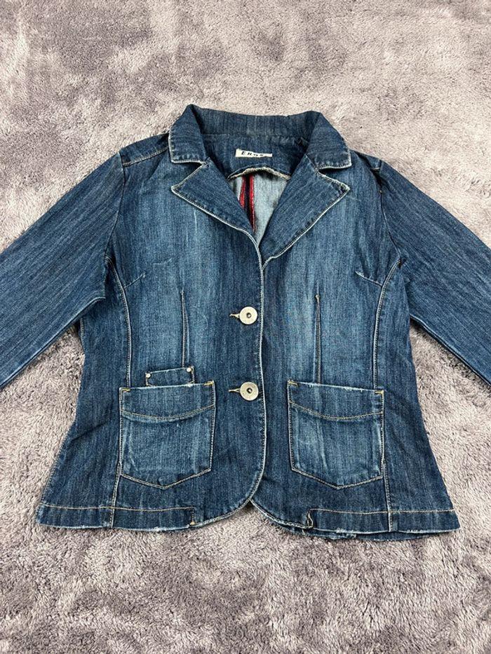 👕 Veste en Jeans vintage y2k Bleu Marine Taille XL 👕 - photo numéro 6