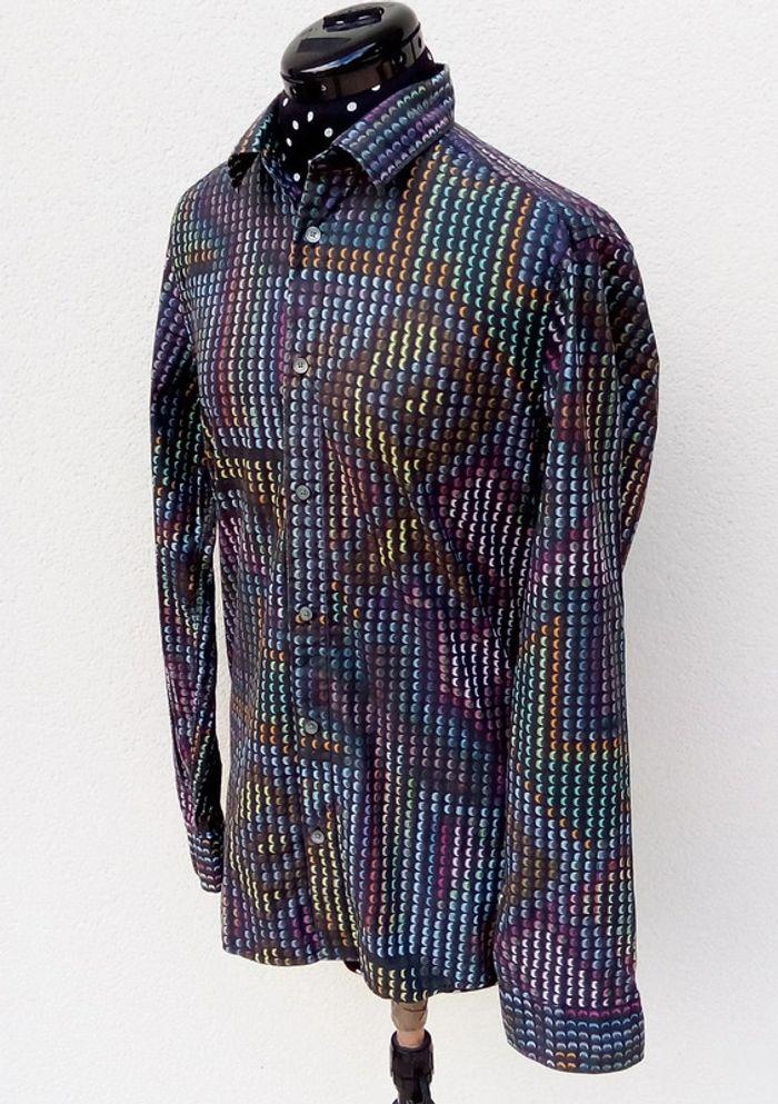 Chemise manches longues multicolore à motifs géométriques Kenzo Slim Fit taille 38 ou S - photo numéro 6