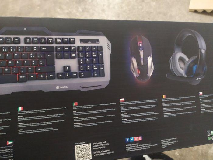 NEUF NGS GBX-1500 Kit Gaming Clavier Multimédia AZERTY + Souris Optique + Écouteur avec Microphone - photo numéro 2