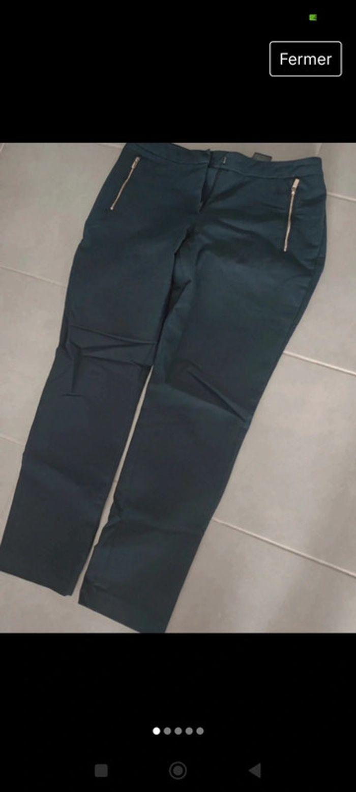 Pantalon chic couleur marine - photo numéro 1