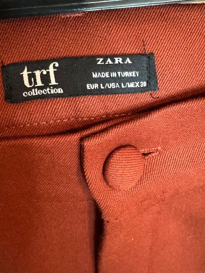 Pantalon carotte rouge Zara L - photo numéro 7