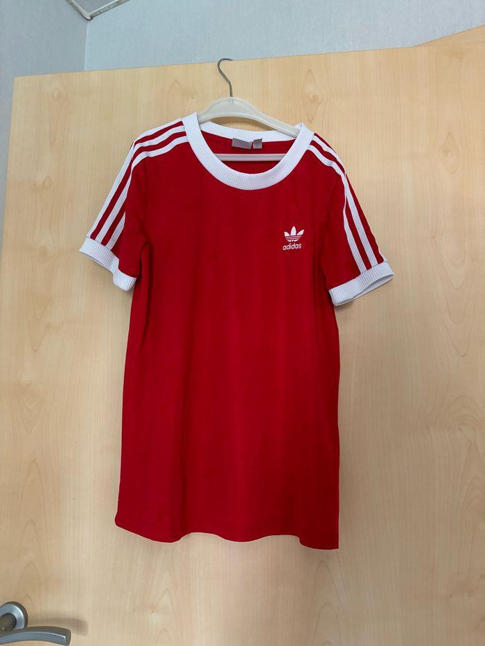 t-shirt adidas rouge femme - photo numéro 2