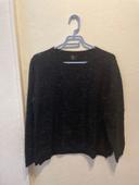 Pull noir brillant XL