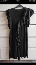 robe noire originale asymétrique