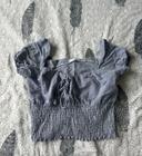 Croc top gris bleu