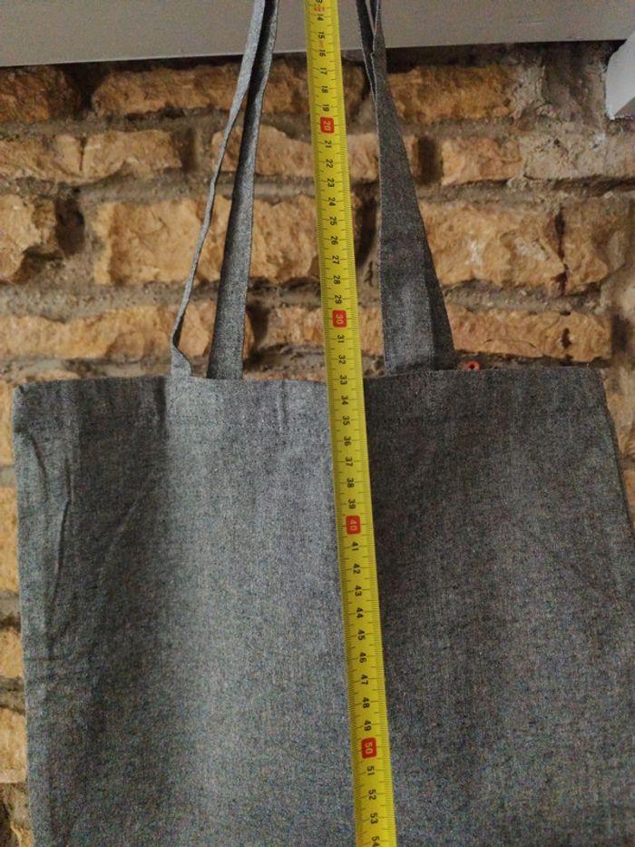 1 sac pliable gris coton - photo numéro 4