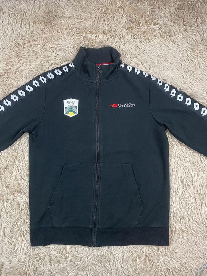 Veste lotto paris rolex master tennis vintage noir taille S - photo numéro 2