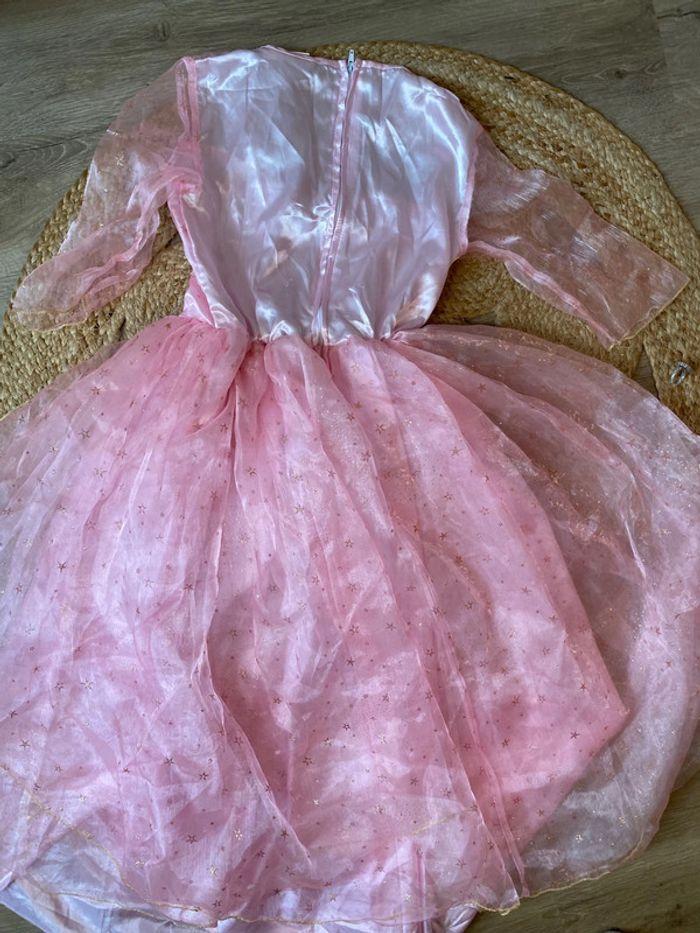 Robe de princesse rose à étoiles doré taille 5-7 ans / 120 cm - photo numéro 3