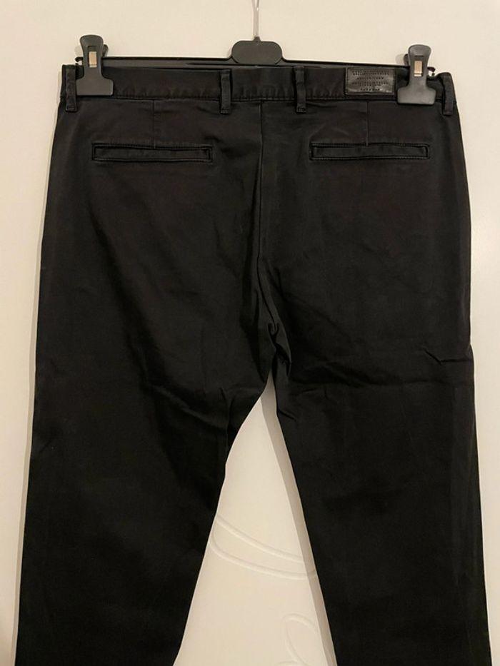 Pantalon noir style chino taille haute coupe slim Zara man taille 40 - photo numéro 6