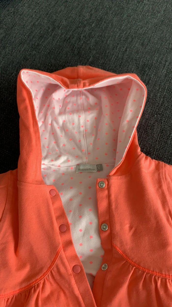 Veste à capuche catimini rose/corail, catimini, 12 mois en très bon état - photo numéro 6