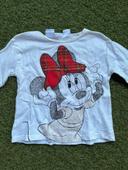 Tee shirt disney minnie blanc