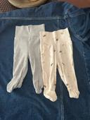 Lot deux pantalon avec pieds kiabi 3m