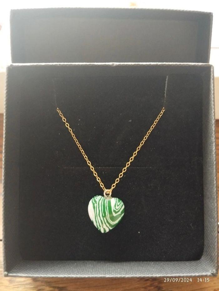 Collier coeur vert - photo numéro 3