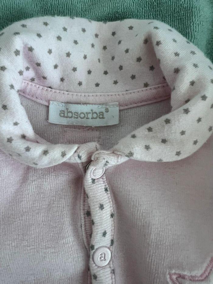 Pyjama /grenouillère rose Absorba taille naissance - photo numéro 4