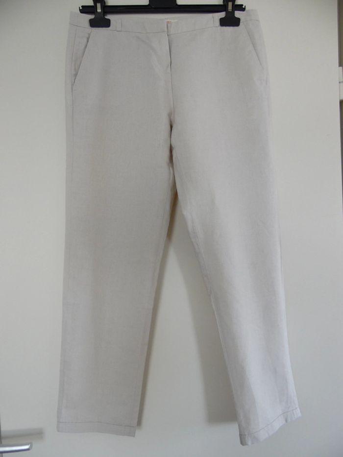 Beau pantalon en lin, taille 38/40. - photo numéro 1