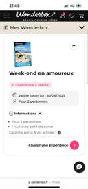 Wonderbox week-end en amoureux