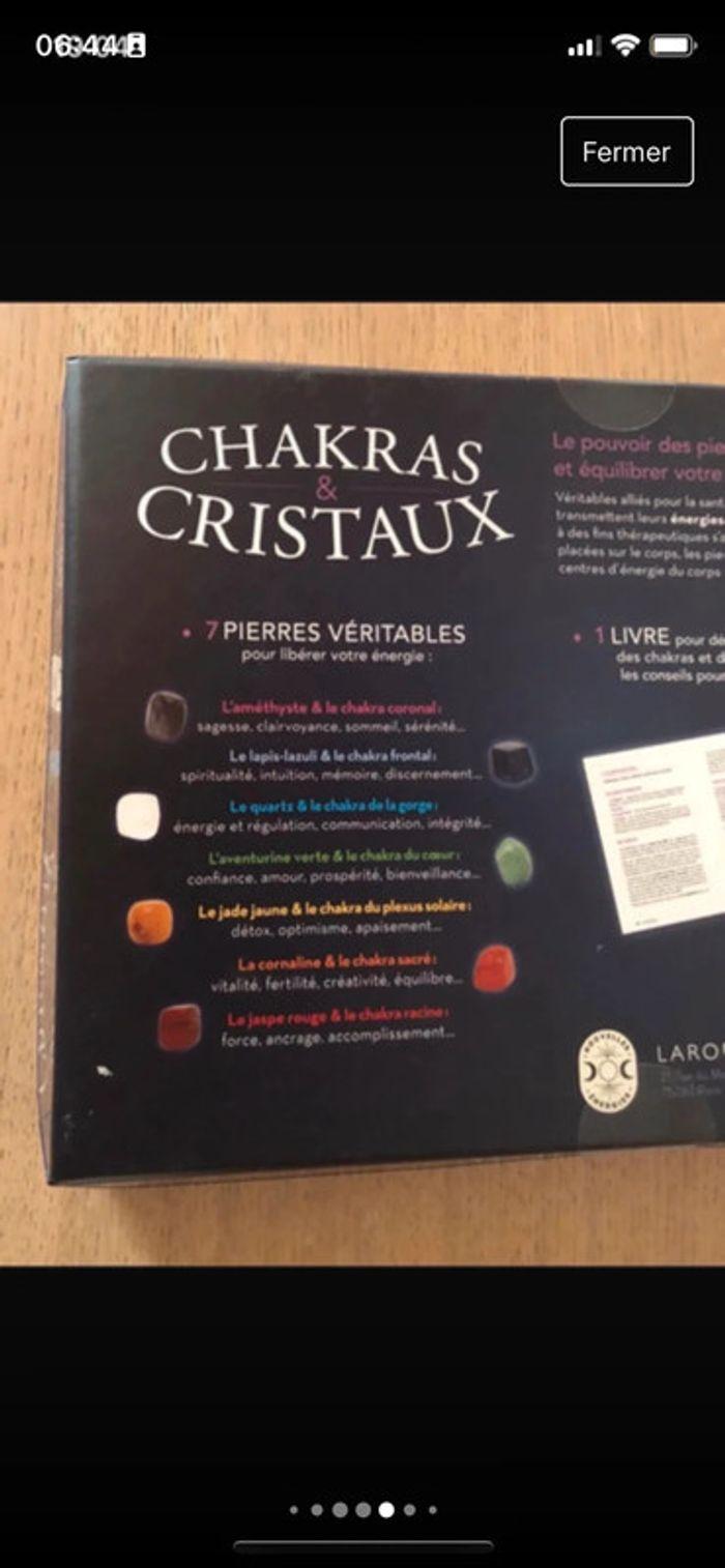 Coffret chakras et cristaux rare neuf  7 pierres véritables - photo numéro 4