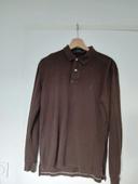 Polo manches longues ralph lauren marron XS