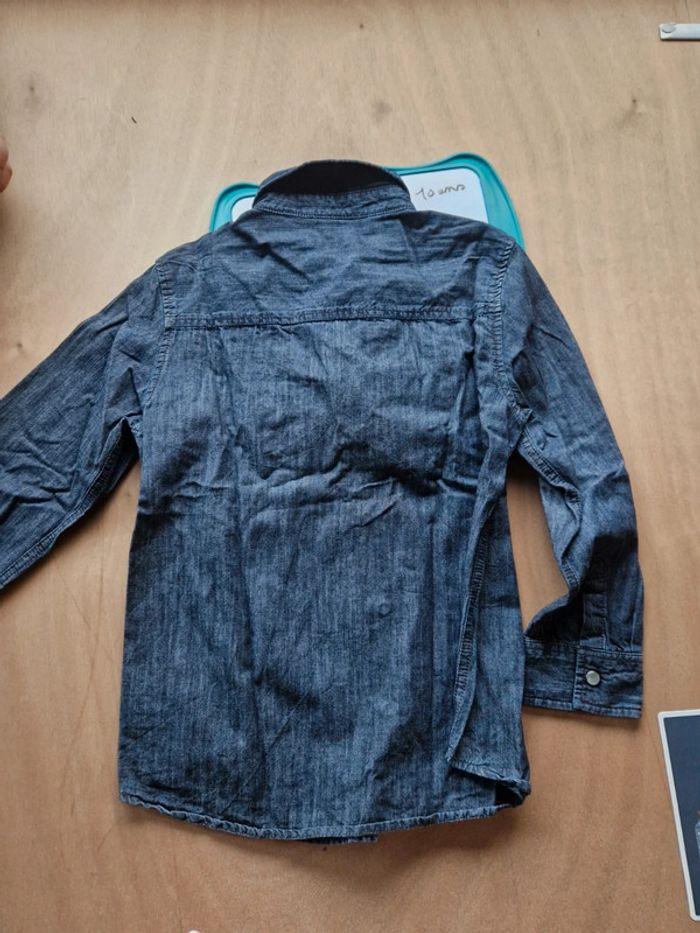 Chemise jean manches longues - photo numéro 4