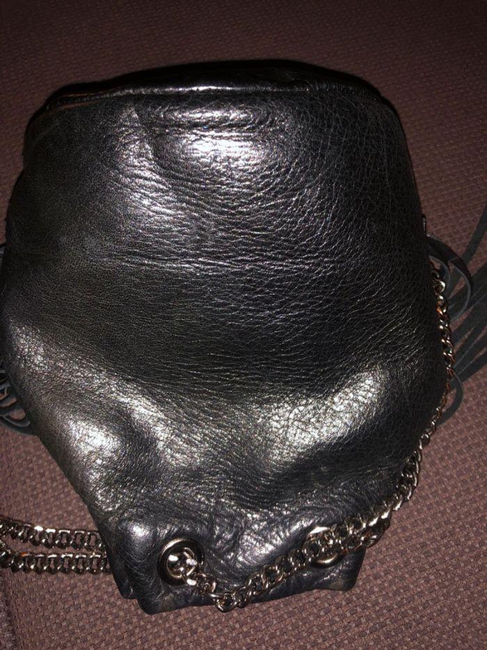 Petit sac cuir noir - photo numéro 5