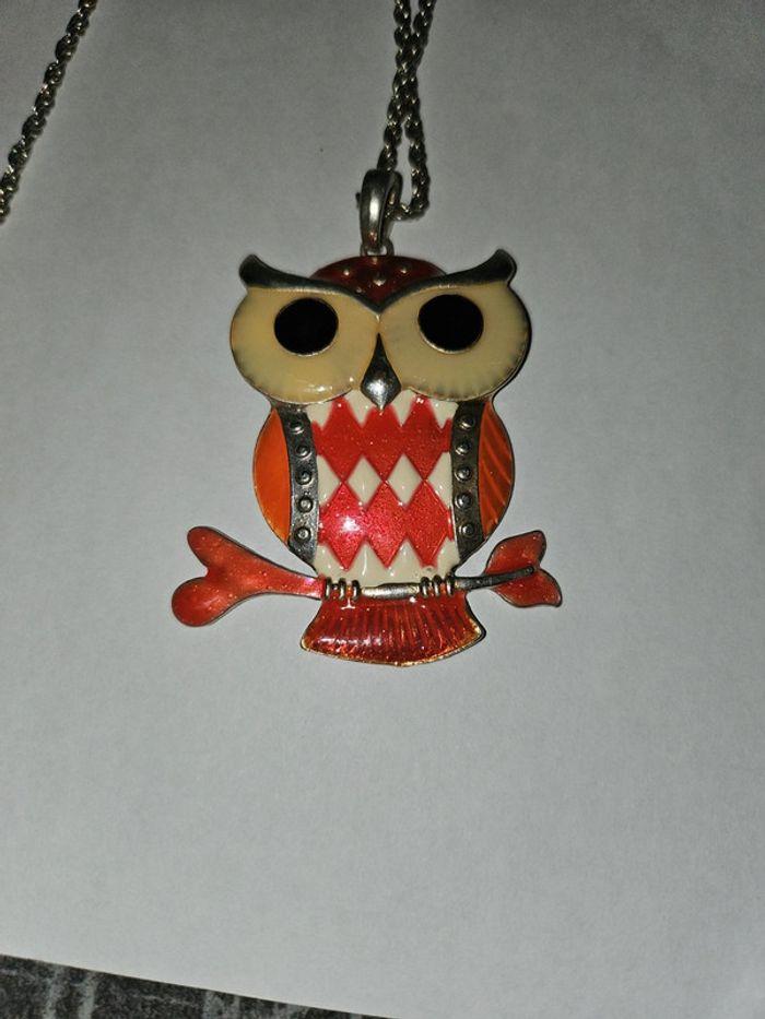 Collier long  hibou - photo numéro 2