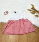 Robe rose et blanche