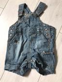 Salopette short jean