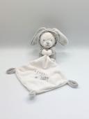 Doudou ours blanc déguisé en lapin gris chiné ORCHESTRA PREMAMAN happy baby TTBE