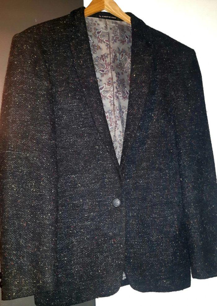 Blazer en laine gris anthracite homme M  France mode - photo numéro 2