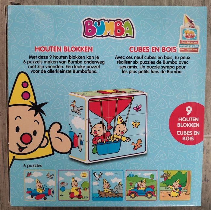 Boîte de 6 puzzles de 9 cubes en bois Bumba NEUVE - photo numéro 2