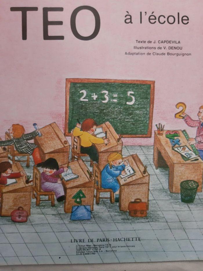 Livre enfant - vintage - Téo à l'école - J. Capdevila - Hachette - 1977 - photo numéro 3