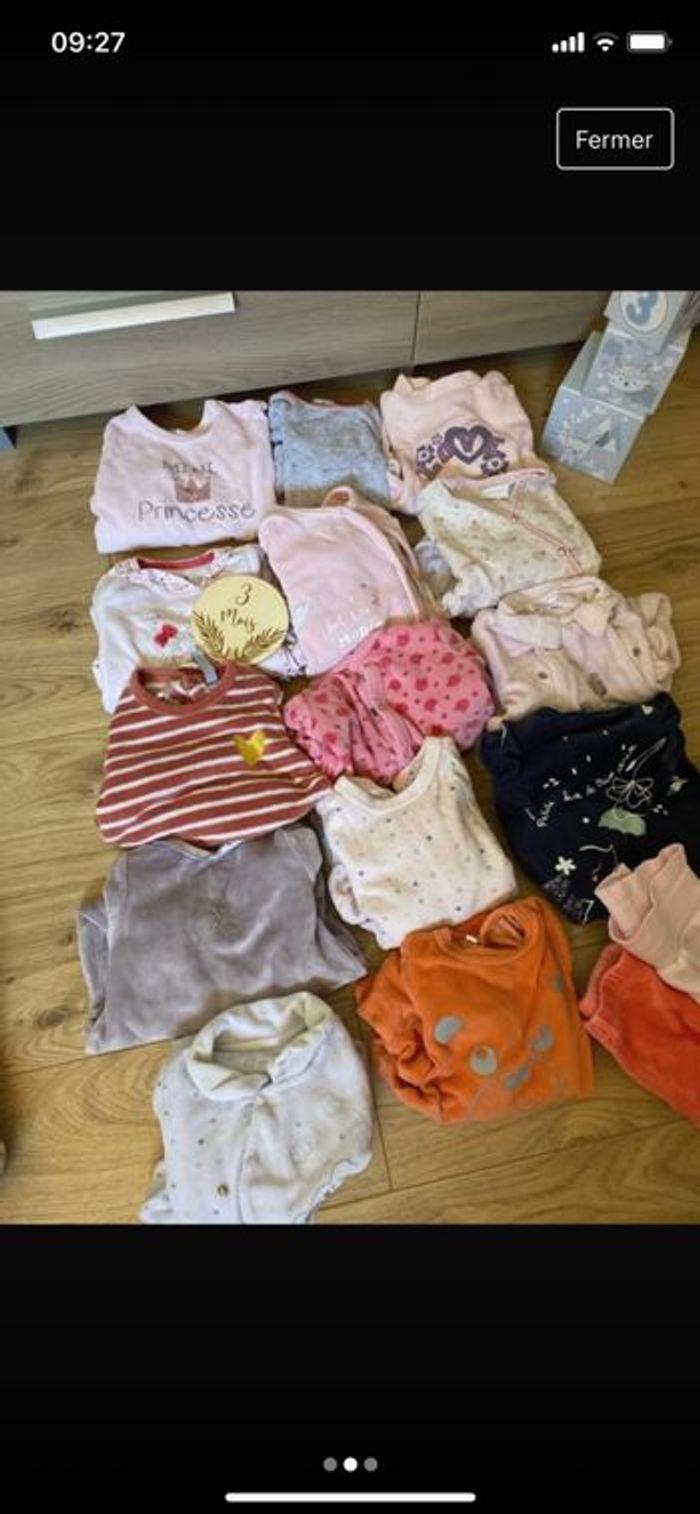 Lot de 14 pyjamas velours + 2 bas de pyjama - photo numéro 2