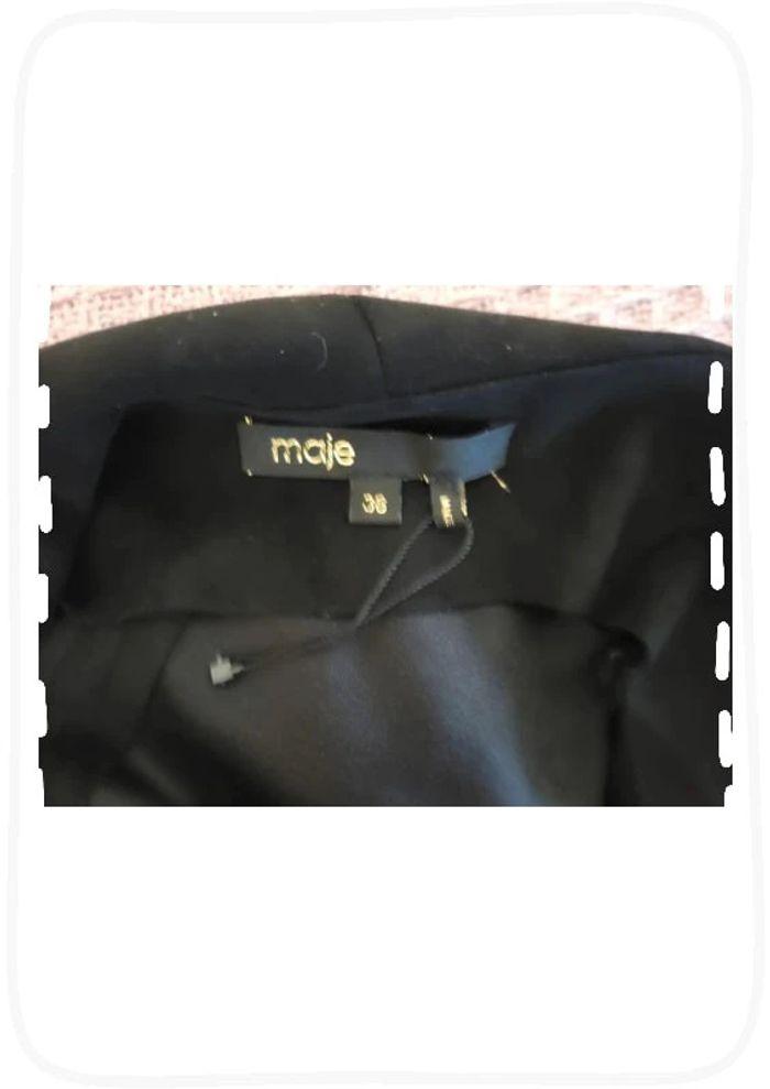 robe Maje en velours noir taille 38 - photo numéro 6